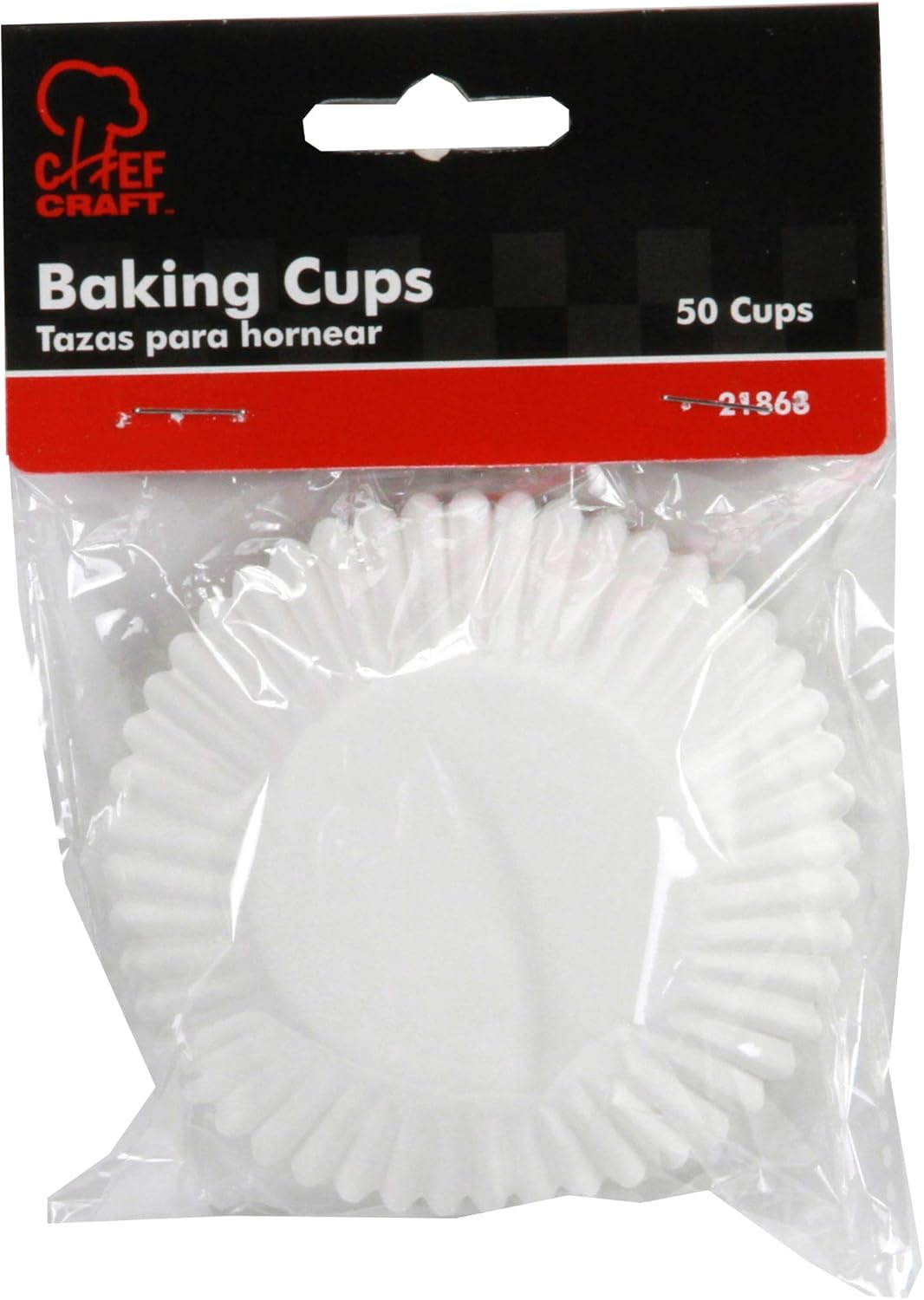 Chef Craft Classic Cupcake Liners, 50 count, Bright Red