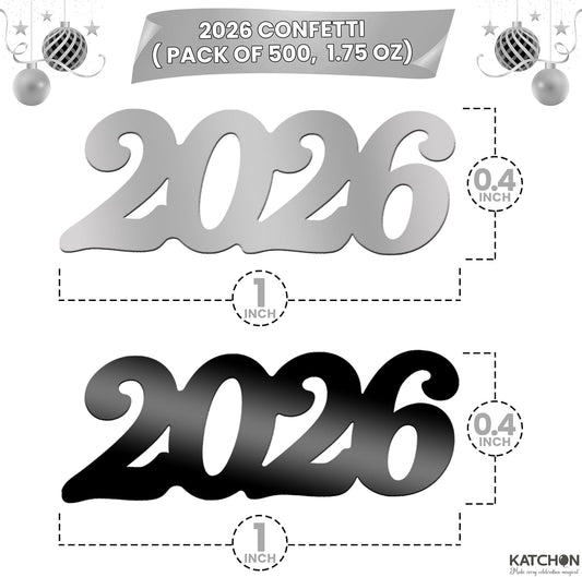 Graduation Decorations 2026 | Red and Black Graduation Confetti 2026 - Pack of 1300 | Graduation Confetti class of 2026 | 2026 Confetti Graduation | 2026 Graduation Table Decorations, KatchOn