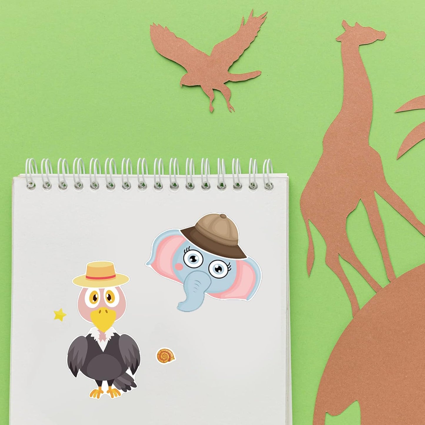 24 Sheets 8.27''×5.9'' Make Your Own Stickers for Kids Toddlers, Make a Face Stickers Mix and Match with Unicorns Dinosaur Horse and Sea Animals for Kids Party Favors Activities