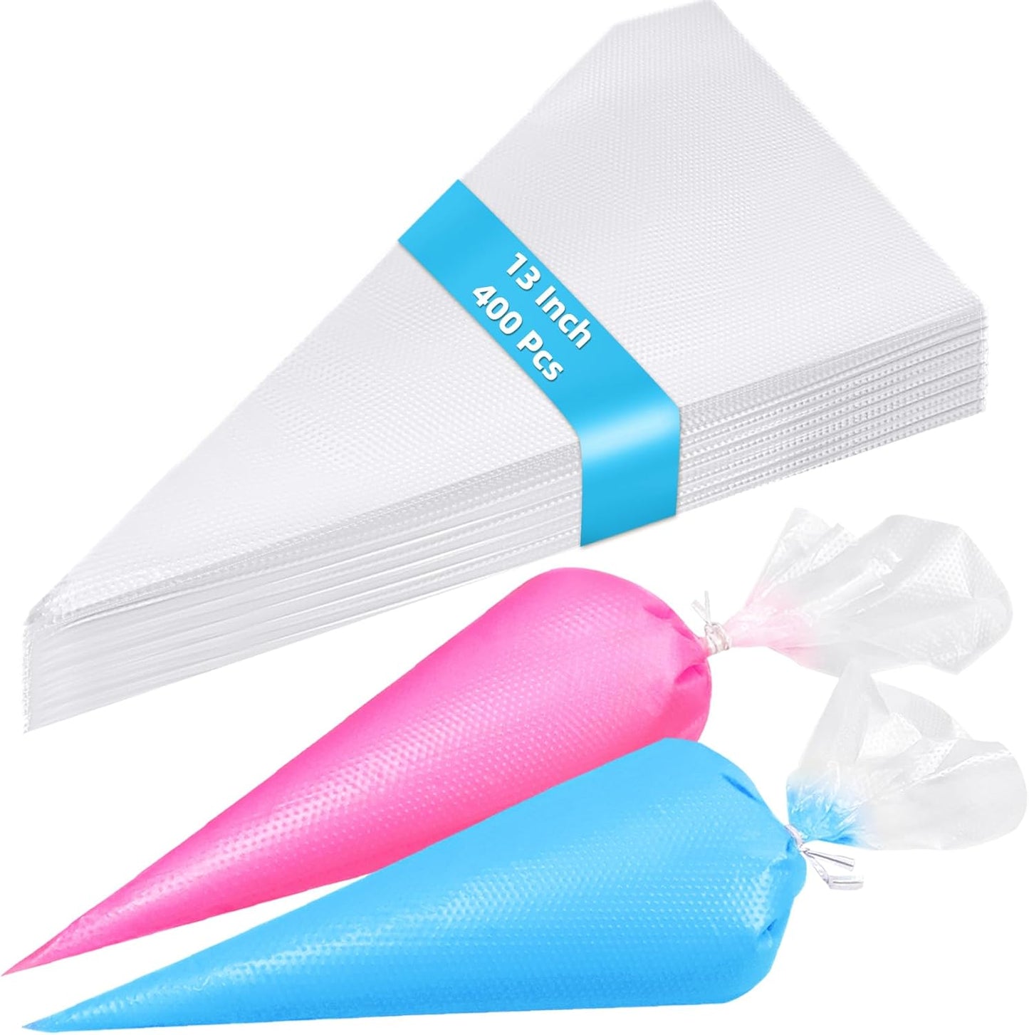 100Pcs Disposable Piping Bags, 13 Inch Anti Burst Pastry Bags - Icing Piping Bags for Frosting - Suitable for Baking and Cake Decorating