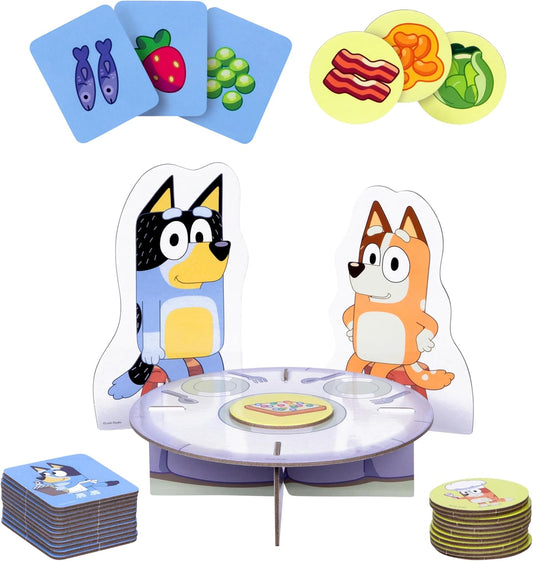Bluey Fancy Restaurant Game, Join and Bingo as They Match Food Cards to Help Dad Prepare a Special Dinner for Mum, Serve up Fun While Building Memory and Matching Skills, Ages 3+, 2–4 Players