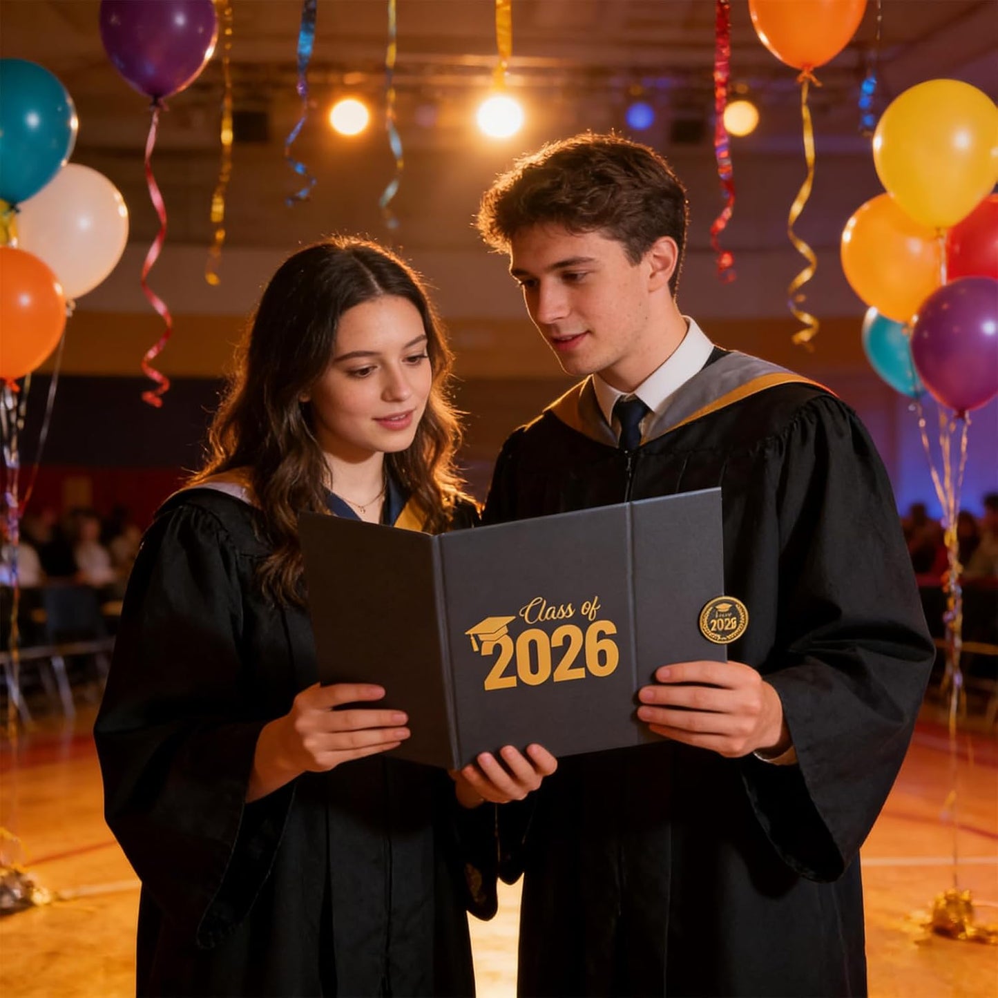 Graduation Signature Book, Black and Gold Graduation Guest Book 2026, Grad Party Decorations Class of 2026 Graduations Sign in Guest Books Favors Supplies, Signing Books for Graduations