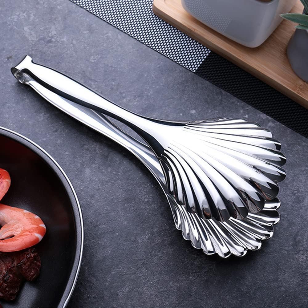 Buffet Cooking Serving Tongs, 12 inch Kirsite Catering Chef Food Salad BBQ Serving Utensils, Set of 2(stainless steel) (Stainless Steel)