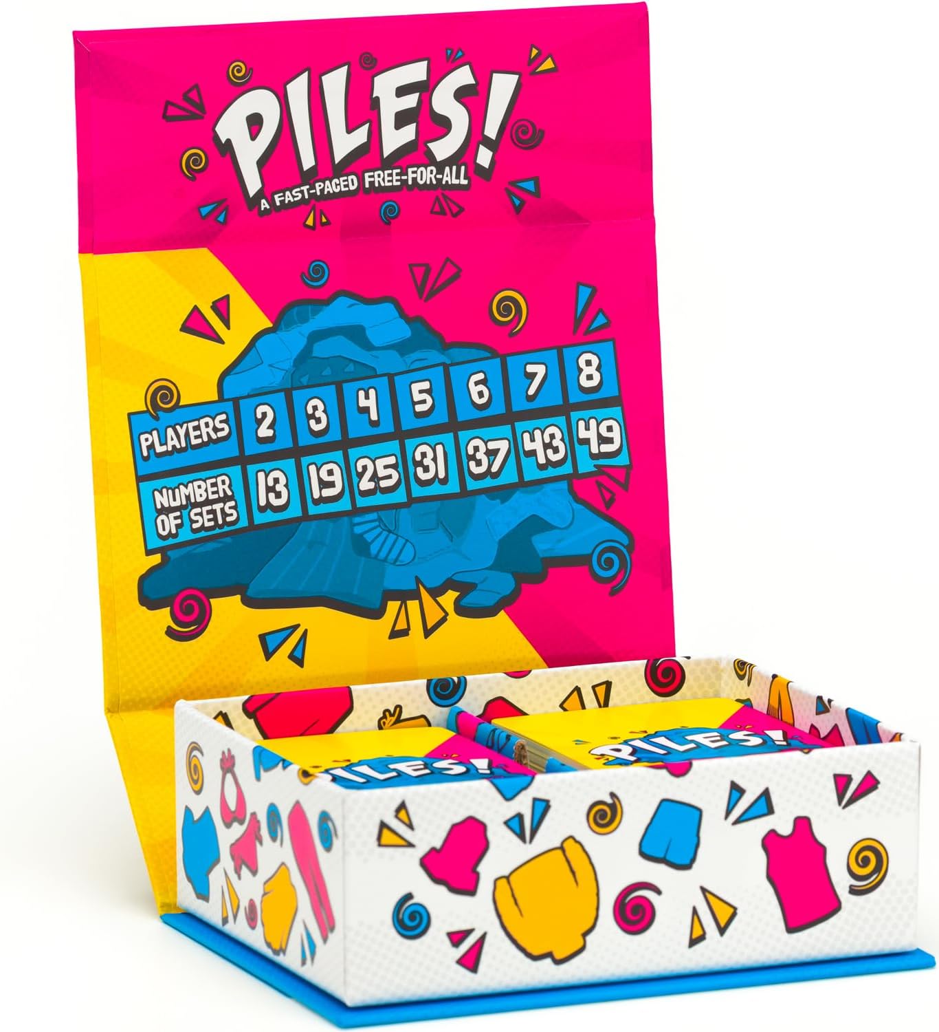 Lost Boy Entertainment Piles – Card Games – Family Games – for Kids 8 and Up – for Adults – Family Game Night – Travel & Memory Game – Party Games – 10 Mins