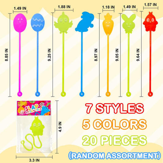 Easter Basket Goodie Bag Stuffers Party Favors for Kids,36 Pack Sticky Hands Toys Gifts for Toddlers,Easter Egg Pinata Treat Bags Fillers,Non Candy Classroom Prizes Essentials Stuff for Boys Girls
