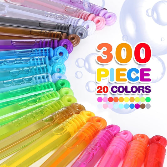32-Piece 8 Colors Mini Bubble Wands Assortment Party Favors Toys for Kids Child, Christmas Celebration,Thanksgiving New Year, Themed Birthday,Wedding, Bath Time,Summer Outdoor Gifts for Girls Boys
