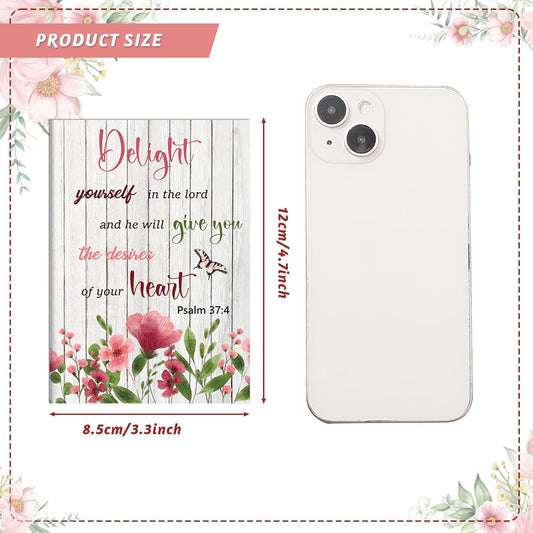 BESARME 24 Pack Floral Small Pocket Notebook, Christian Gifts Prayer Journal for Women Bible Quote Notepads Religious Devotionals Gifts for Women School Supplies