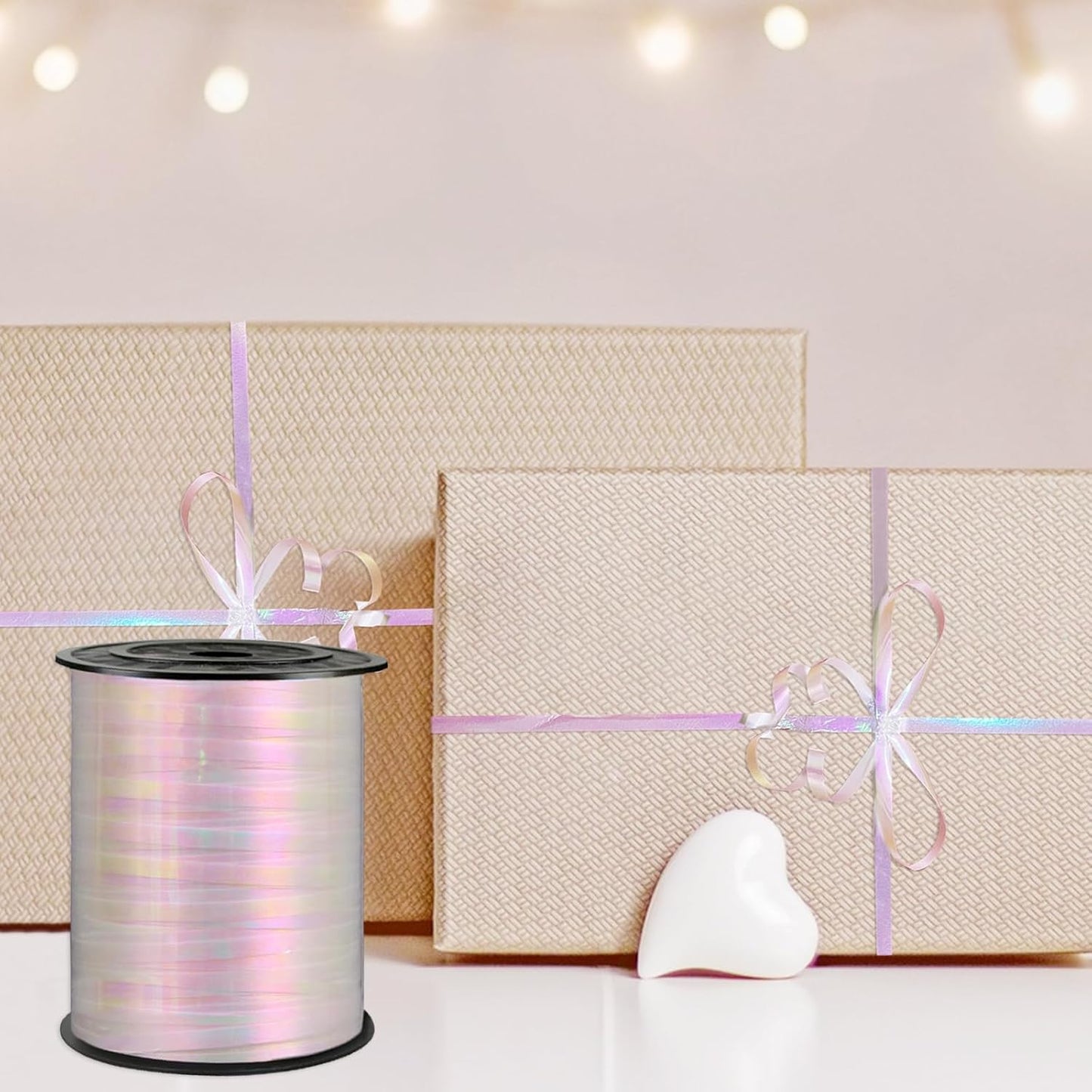 Rainbow Curling Ribbon, 500 Yard Metallic Shiny Curling Ribbon, 1/5" for Presents, Balloons, Parties & Festivals