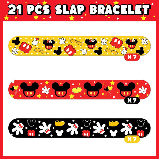 21Pcs Birthday Party Supplies Favors,Slap Wristband Set,Best for Fill Up the Goodie Bags