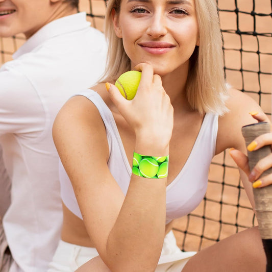 Sports Slap Bracelets Set 48 Counts Sports Party Favors Football Basketball Soccer Baseball Volleyball Tennis Accessories Party Favors Bracelets Wristbands Football Party Supplies Classroom Prize