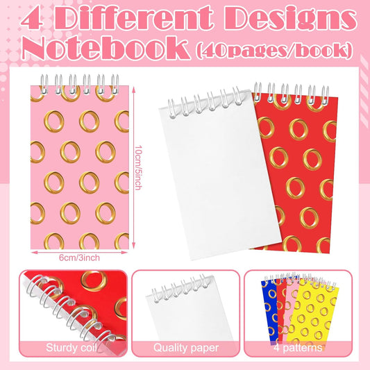 24 Pack Witch and Princess Theme Mini Spiral Notebooks 3 x 5 Inch, 50 Pages Each, Pink and Green Spiral Notepad Goodie Bag Stuffers Princess for Witch Theme Birthday Party Favors Supplies