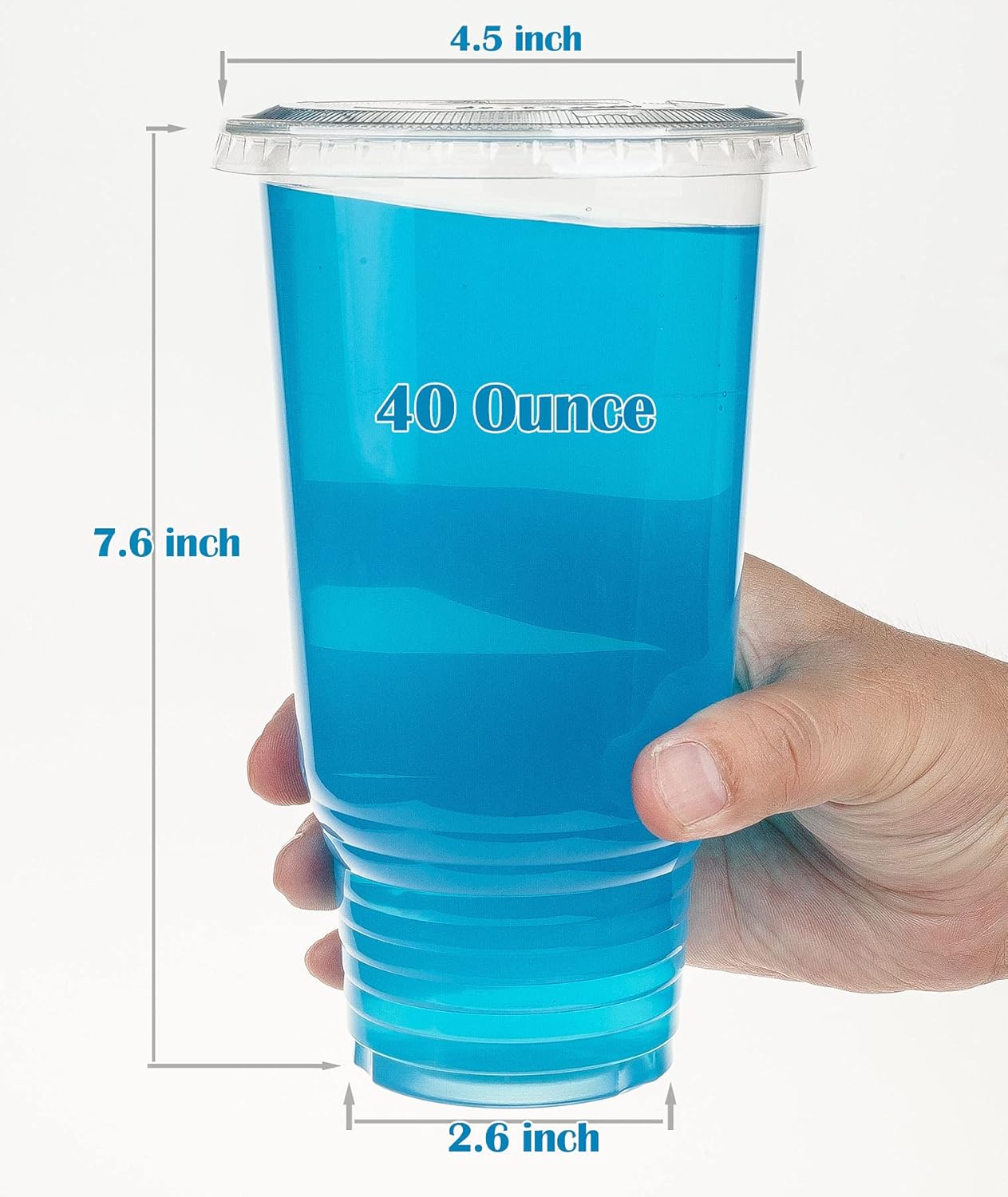Golden Apple Cup series, 9oz Clear Plastic cups with Flat lids no hole 50sets