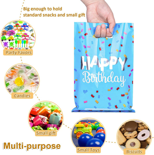ZGORENDZ 40 Pack Party Favor Bags for Birthday Assorted Colors Goodie Gift Bags for Girls & Boys Birthday Party(6.7 * 9.7 inch)