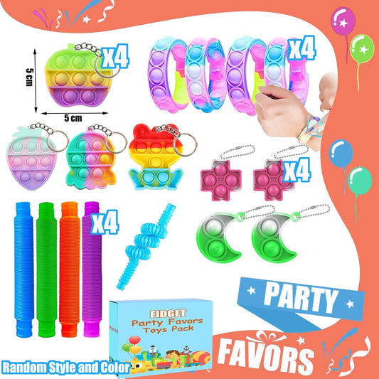 132 Pcs Party Favors for Kids 4-8, Treasure Box Toys for Classroom, Prizes for Kids Classroom, Pinata Fillers Goodie Bags Stuffers, Bulk Fidget Toys Birthday Gifts