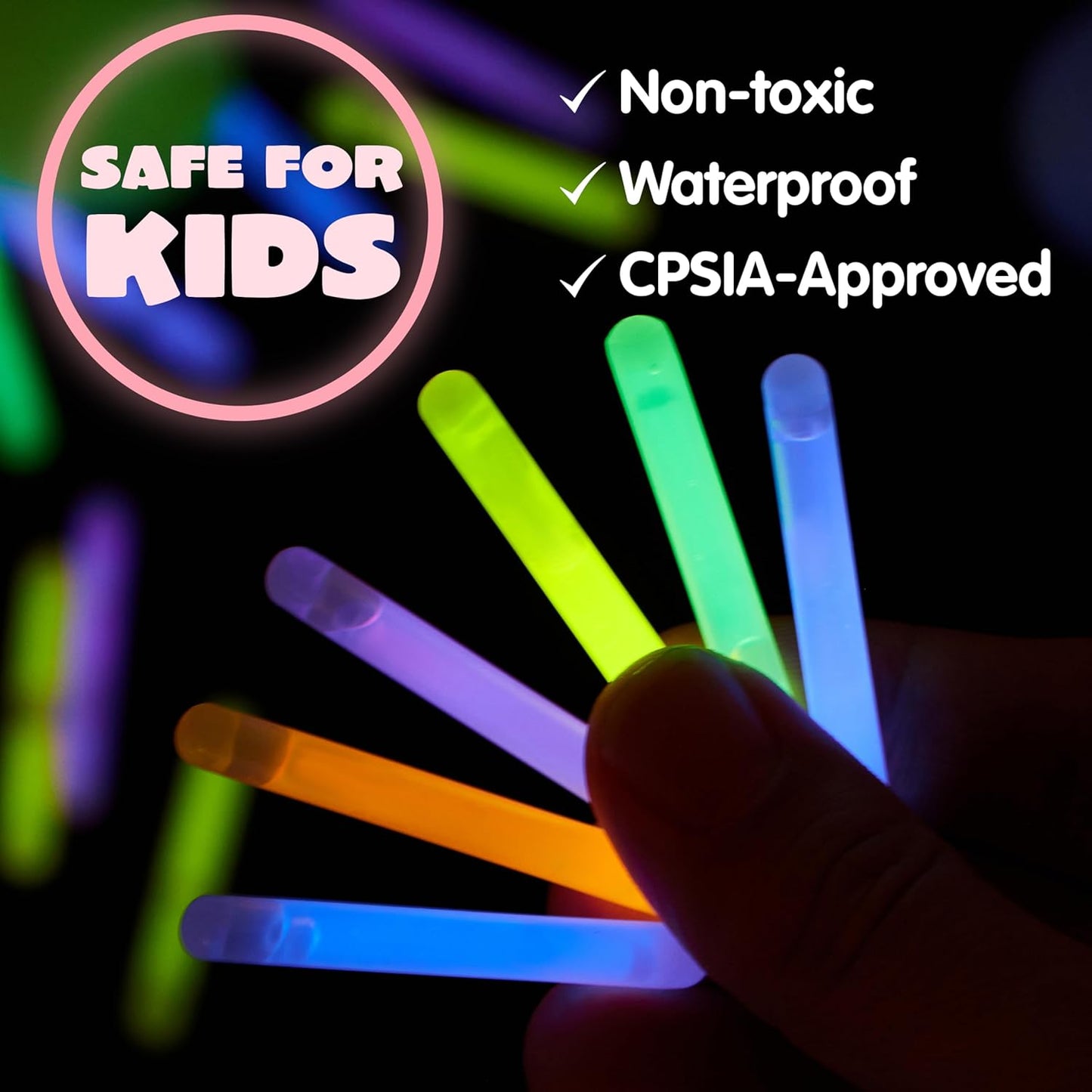 JOYIN 36 Pcs Easter Eggs with 72 Pcs Mini Glow Sticks for Kids Glow-in-The-Dark Basket Stuffers Fillers Gift, Easter Eggs Hunt Game Party Favors Classroom Decorations Supplies