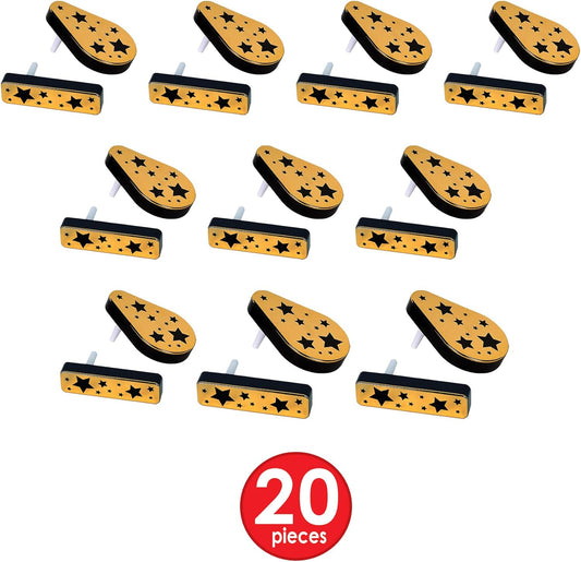Beistle Gold and Black Plastic Metallic Noisemakers – 20 Pack, Party Supplies for New Year’s Eve Midnight Countdown Handouts, Birthday Parties, Festive Gatherings & Celebrations, 3” x 4.4”