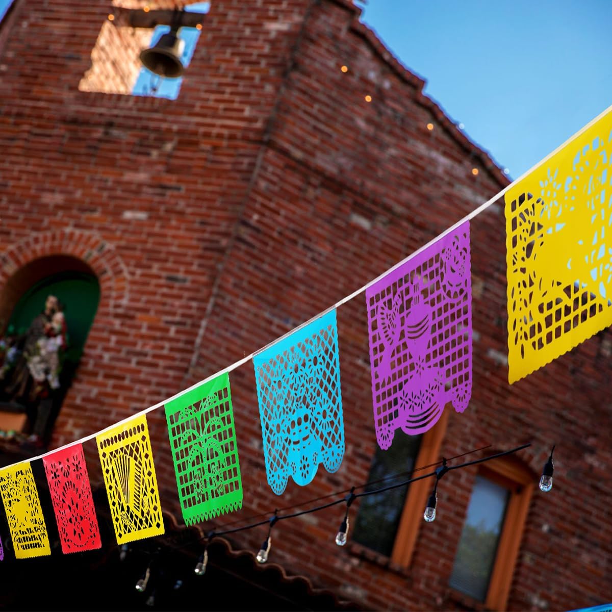 6 Packs 108 Ft Fiesta Party Decorations Mexican Party Banners Papel Picado Banners Cinco De Mayo Decorations Dia De Los Muertos Decor Mexico Halloween Banner Birthday Party Decorations (6pack Banners) (6 Packs Banner)