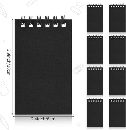 Hooqict 24 Pack Small Pocket Notebook Mini Notebooks Bulk Small Spiral Notepads with 8 Colors, Memo Note Pads for Kids, Work, Office, School, 3.9 x 2.4 Inches