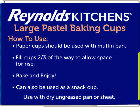 Reynolds Kitchens Baking Cups, Pastel, 50 Count