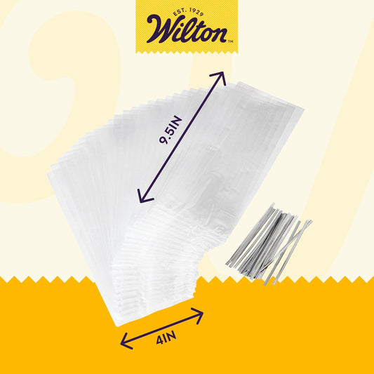 Wilton Clear Treat Party Bags, 4 x 9.5 in., 150 Pack
