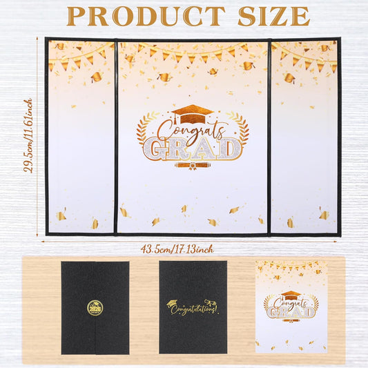Engrowtic 2026 Graduation Guestbook Alternative Gold and Pink Guest Book Class of 2026 Congrats Graduation Party Decorations Grad Party Signature Board Card for College High School Graduate Gifts