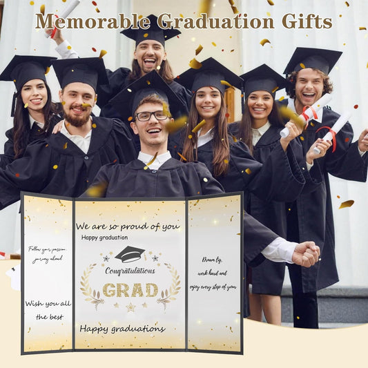 Graduation Guest Book 2026, Black and Gold Graduation Decorations Class of 2026 Graduation Signature Autograph Book for Congrats Grad Party Favors Supplies Gifts