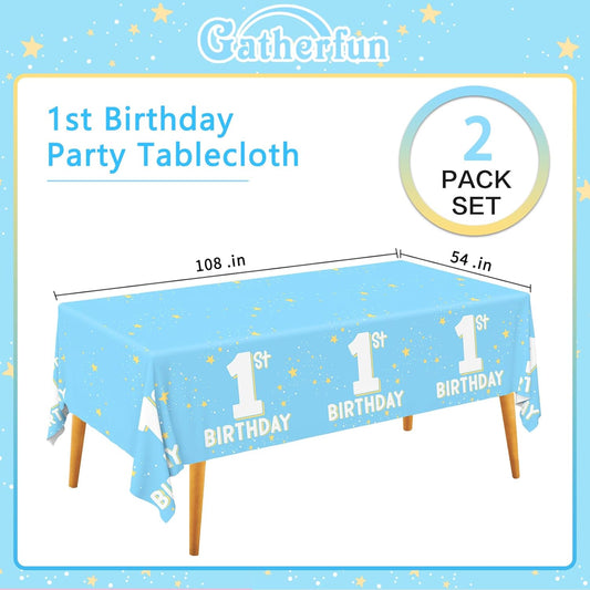 Gatherfun Butterfly Birthday Party Supplies: Butterfly Decorations with 2 PCS Disposable Plastic Tablecloths, for Kid's Birthday Party Decorations, Size 54”x 108