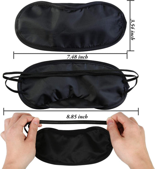 Aneco 50 Pieces Blindfold Eye Mask Shade Cover with Nose Pad and Adjustable Strap for Travel Sleep or Party Supplies