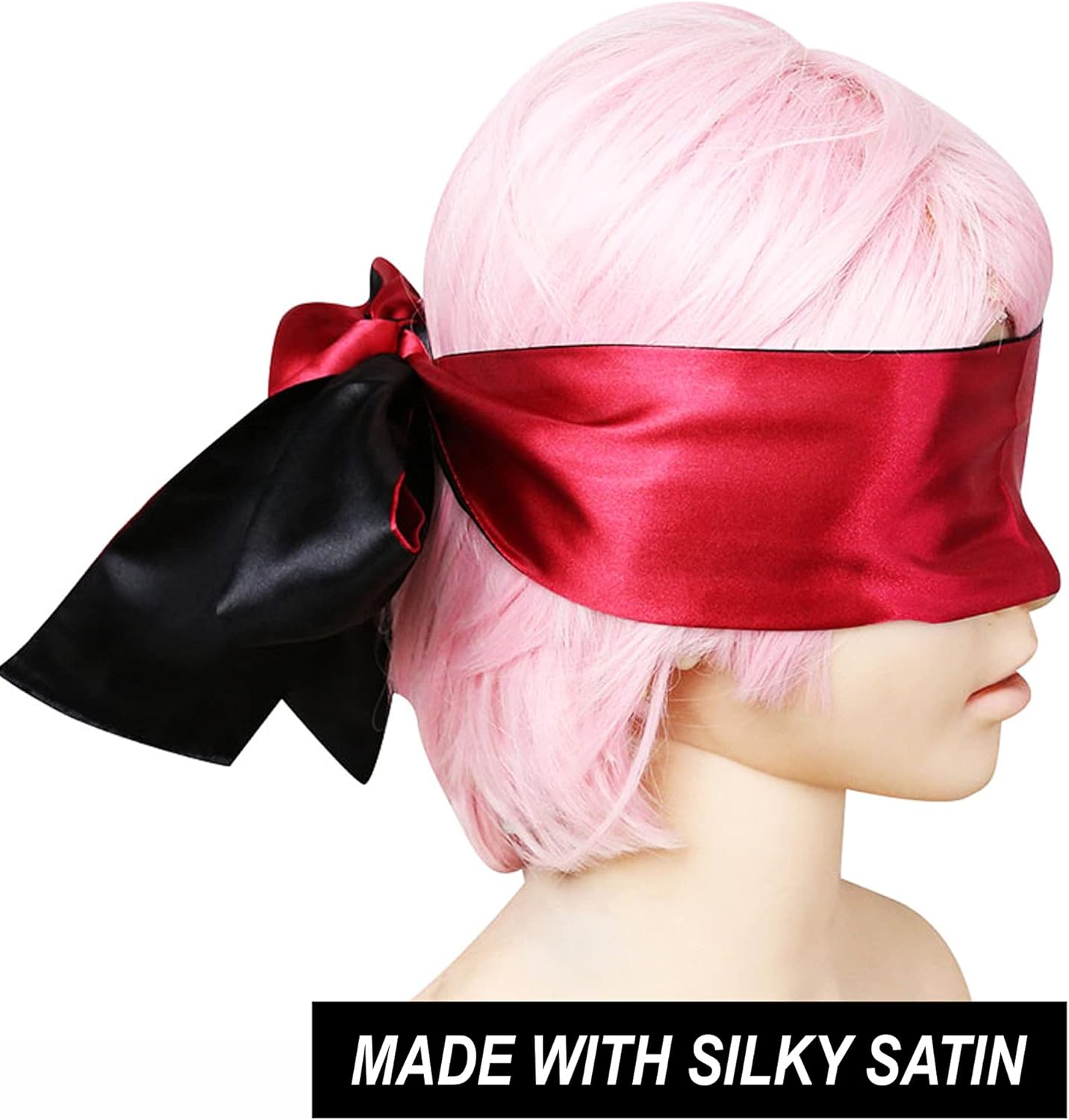 Satin Eye Mask Sleep Mask - Red Blindfold Satin Eye Mask - Eye Blindfold Sleep Mask 59 Inch (59)