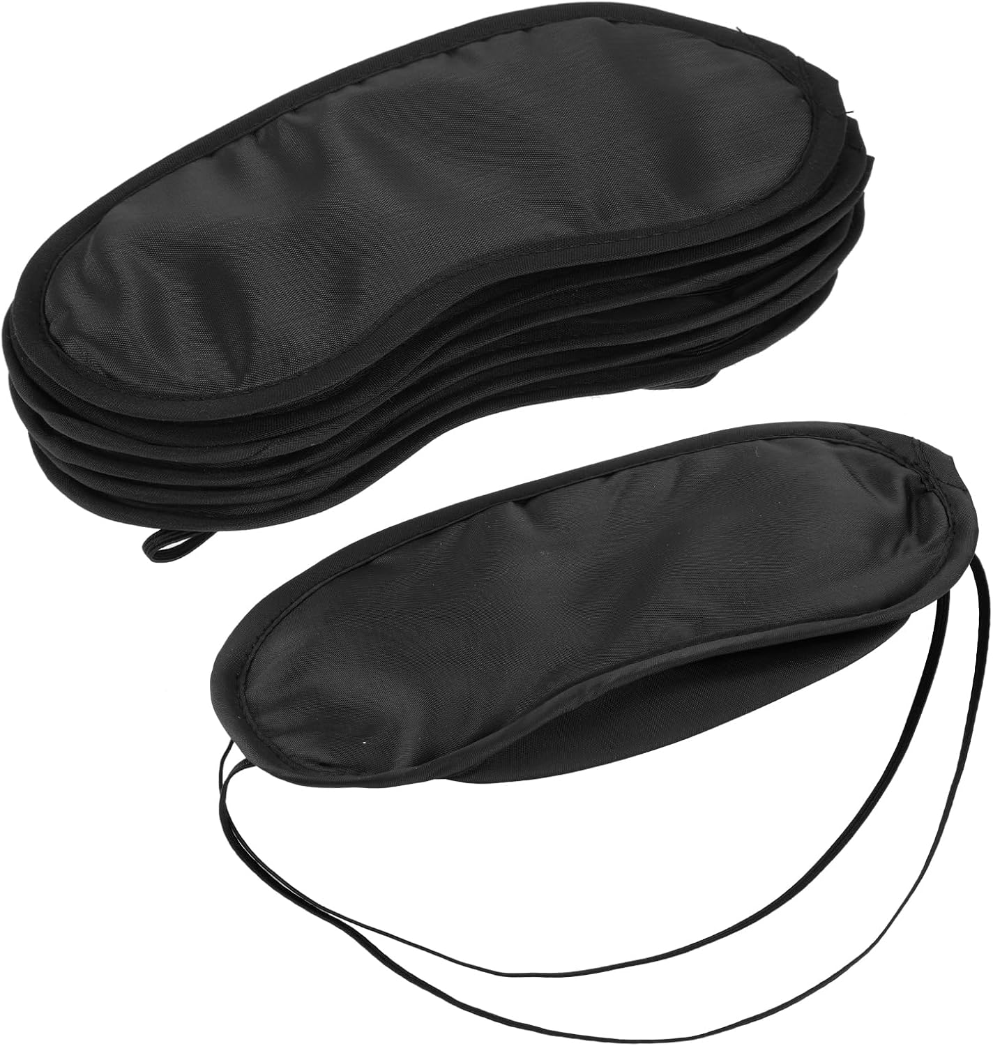COMNICO 6pcs Blindfold Eye Mask Shade Cover Eye Mask Sleep Masks Sleeping Mask Party Supply with Adjustable Strap for Men and Women (Black)