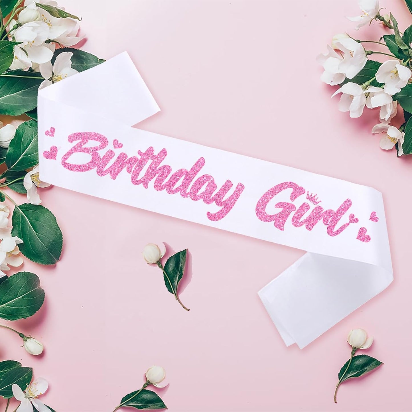‘Birthday Girl' Birthday Sash Royal Blue with Glitter Silver Letters Birthday Sash for Women, Sweet 16, 18th 21st B-day Sash