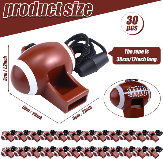24 or 40 Pcs Baseball Football Soccer Sport Whistles Stadium Sporting Party Favor Noisemakers with Lanyard for Events Team Noise Whistles Loud Sound Party Acc