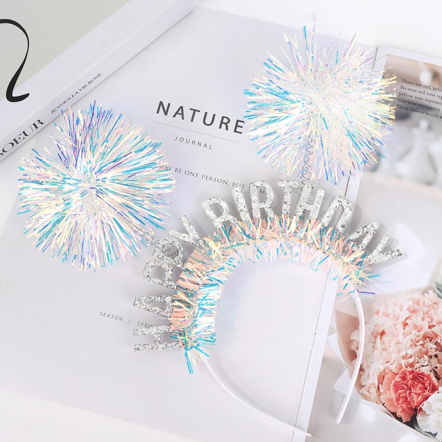 CAVETEE Happy Birthday Crown and Tiara for Women & Girls Party Decorations Gifts
