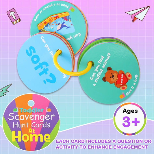 Hoolerry Toddler Scavenger Hunt Cards, Scavenger Hunt Game Preschool Games, Toddler Activity for Toddlers Ages 3 4 5 Children Birthday Gifts(Outdoor Edition)
