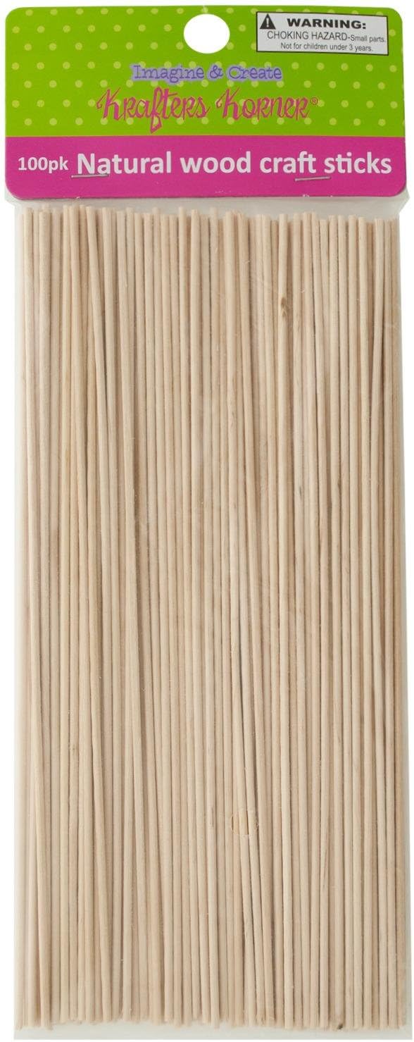 KOLE IMPORTS CG025 Skinny Natural Wood Craft Sticks