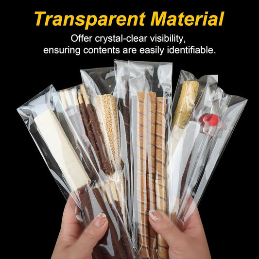 200Pcs Cookie Bags, Self Sealing Cellophane Bags 4x6 Inches, Resealable Treat Bags for Cookies, and Party Favors Bag.