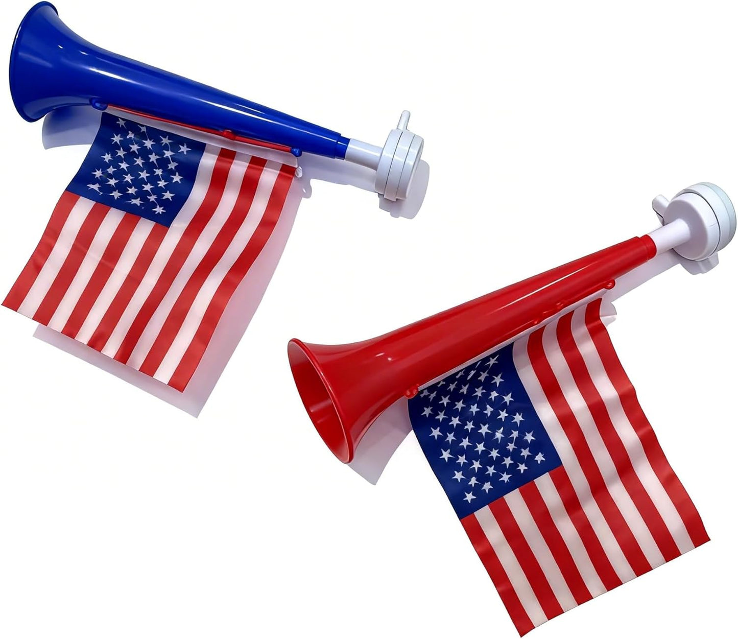 2Pcs Stadium Horns - Loud Sturdy Plastic Trumpets for Sports Events, Parties and Celebrations | Vuvuzela-Style Noise Makers for Crowd Cheering, Graduation, Parades, Birthday Parties