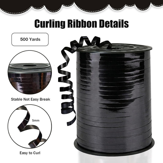 500 Yards Curling Ribbon,Bright Silver Balloon String Ribbon,for Gift Wrapping,Party Decoration, Wedding,Birthday,Art Crafts, Florist Flower