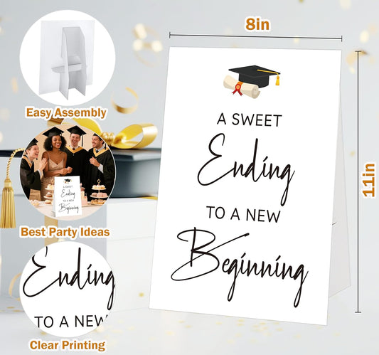 Graduation Tabletop Sign, Guestbook Sign, Include One 8×11 Signs with Holder, Graduation Party Signs for Class of 2026, High School College Grad Decoration - QF02