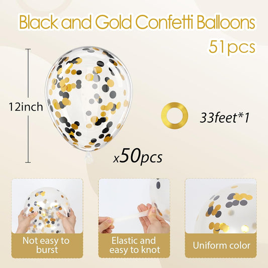 Silver Confetti Balloons 12 inch, Clear Latex Balloon 50pcs Party Balloons for Wedding Bridal Shower Engagement Graduation Birthday Party Decorations