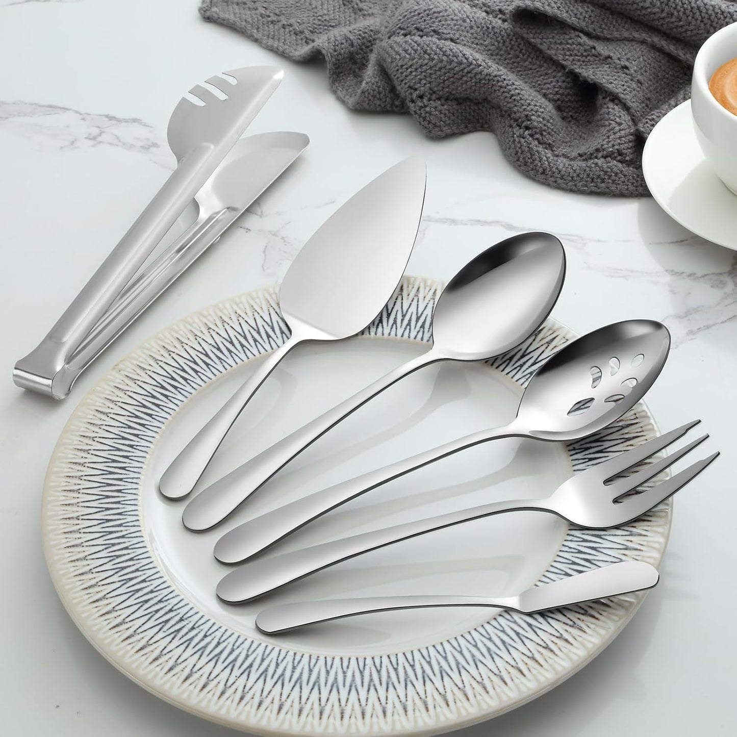 Pleafind 16 PCS Mini Serving Tongs - 4.3 inch, Food-Grade 18/8 Stainless Steel Mini Tongs, Mirror-polished Charcuterie Accessories for Coffee shops, tea party, bars, Sugar and Ice Bucket
