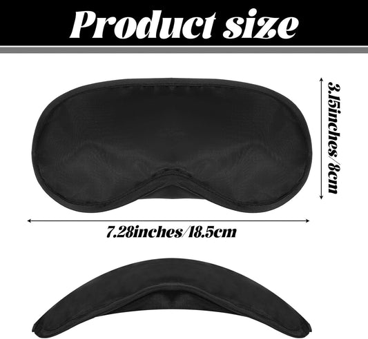 Eye Mask Sleep Masks Bulk Blindfolds for Team Building 10 Pcs Blindfold Sleep Eye Masks for Party Games Black Blindfold Eyes Covers with Nose Pad and Elastic Strap Sleeping Mask Kids Men Women (Black)