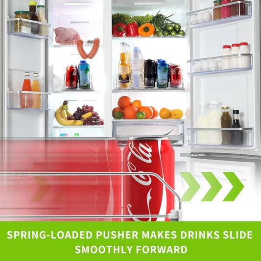 Drink Organizer for Fridge, Soda Can Dispenser for Refrigerator, Automatic Drink Dispenser for Fridge Holds up to 25 Cans, 5 Row