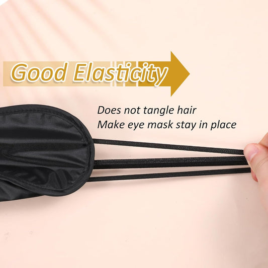 12 Pcs Blind Fold for Game Sleep Eye Masks Set, Black Blindfolds Mask Games Eye Cover with Adjustable Elastic Strap Blind Folds for Game, Travel Sleeping