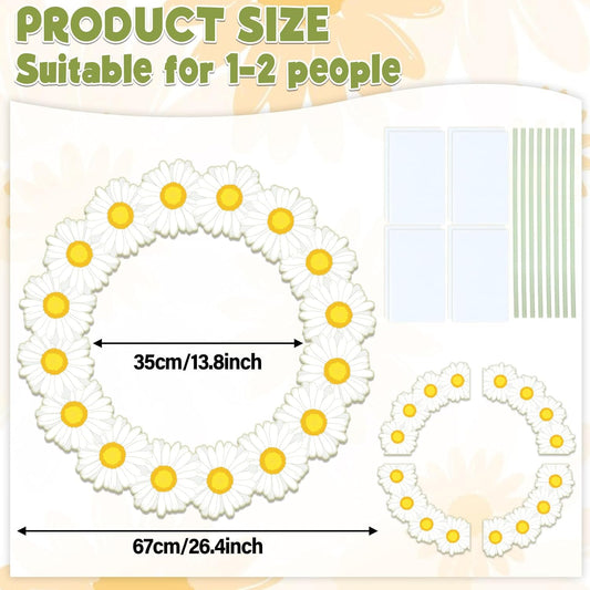 Spring Daisy Photo Booth Props Daisy Birthday Party Decorations 26 Inch Large Flower Selfie Frame Spring Floral Photo Booth Frame Summer Selfie Props Accessories for Birthday Baby Shower Party Supplie