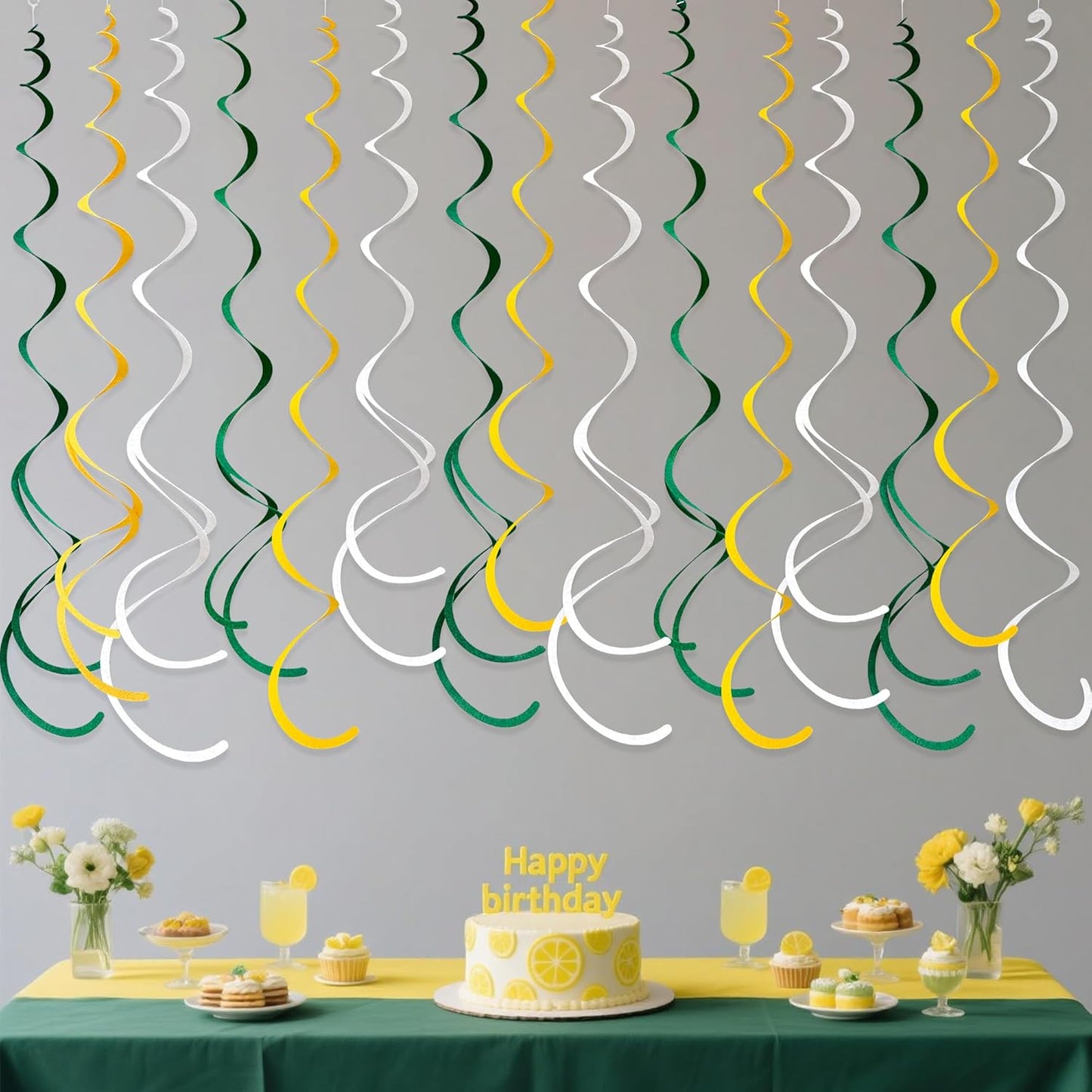 36 Pcs Blue Hanging Swirl Decorations Ombre Royal Blue White Felt Swirl Streamer Spiral Ceiling Garland for Birthday Wedding Baby Shower Graduation Under The Sea Nautical Ahoy Achor Party Supplies