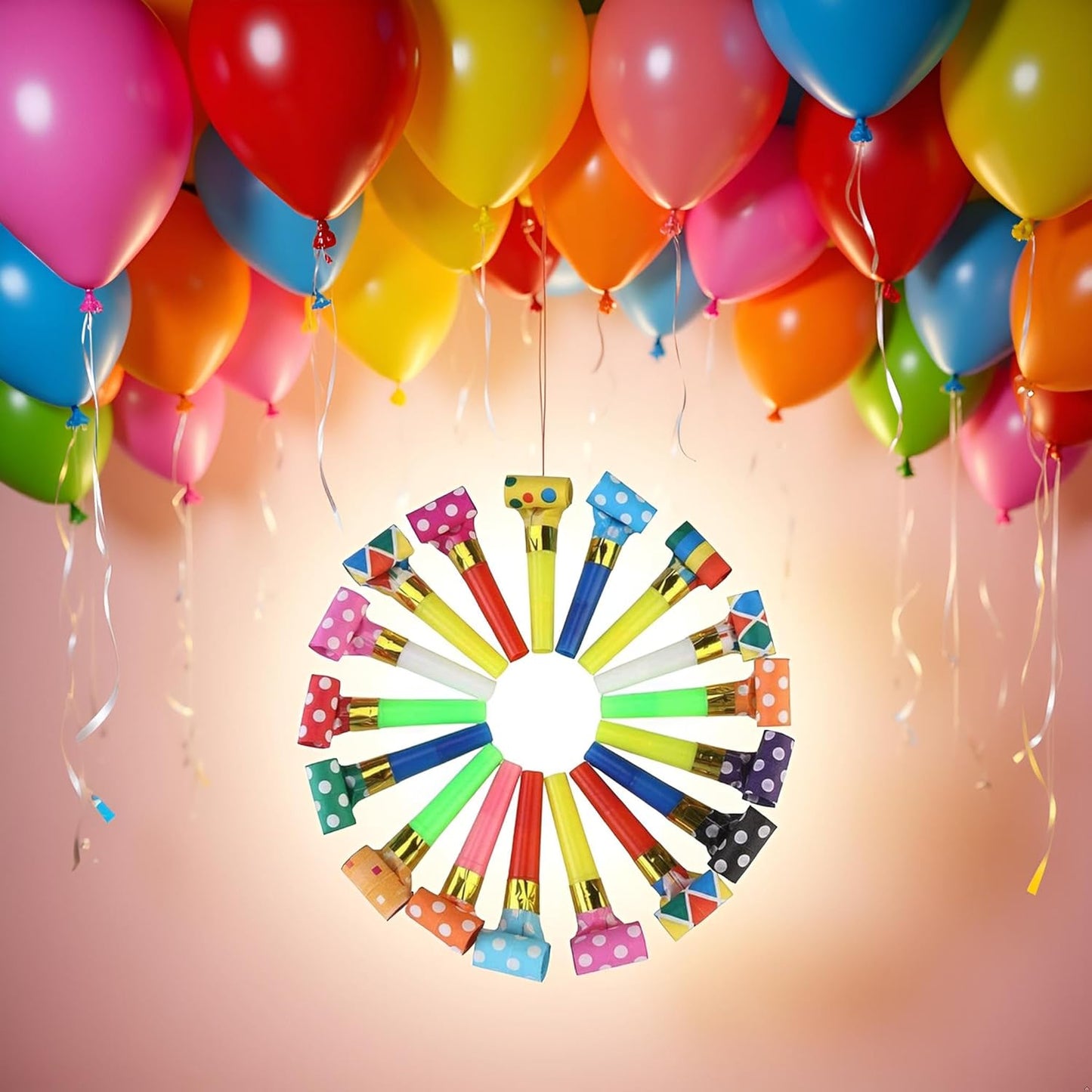 30 Pcs Colorful Party Blower Musical Blowouts Whistles Funny Party Noisemakers Party Horns Party Supplies, Noisemakers