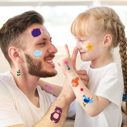 Temporary Tattoo for Kids Unicorn Rainbow Flower Cute-118 Glitter Styles Crown Swan Metallic Waterproof Groovy Fake Tattoos Body Face Tattoos Stickers Birthday Party Favors Decorations for Girls Boys