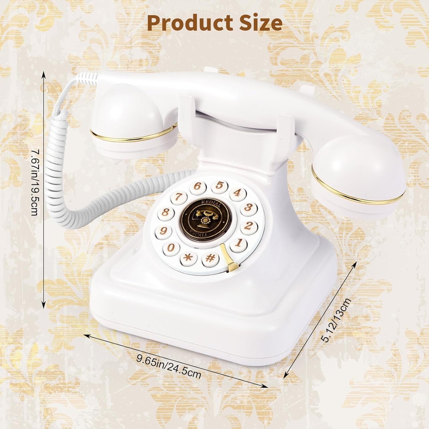 Audio Guest Book Wedding Phone, Audio Guest Book Record Customized Audio Messages Guest Book Alternatives Classic Retro Phone for Parties Birthdays Rentals Confessions Special Occasions