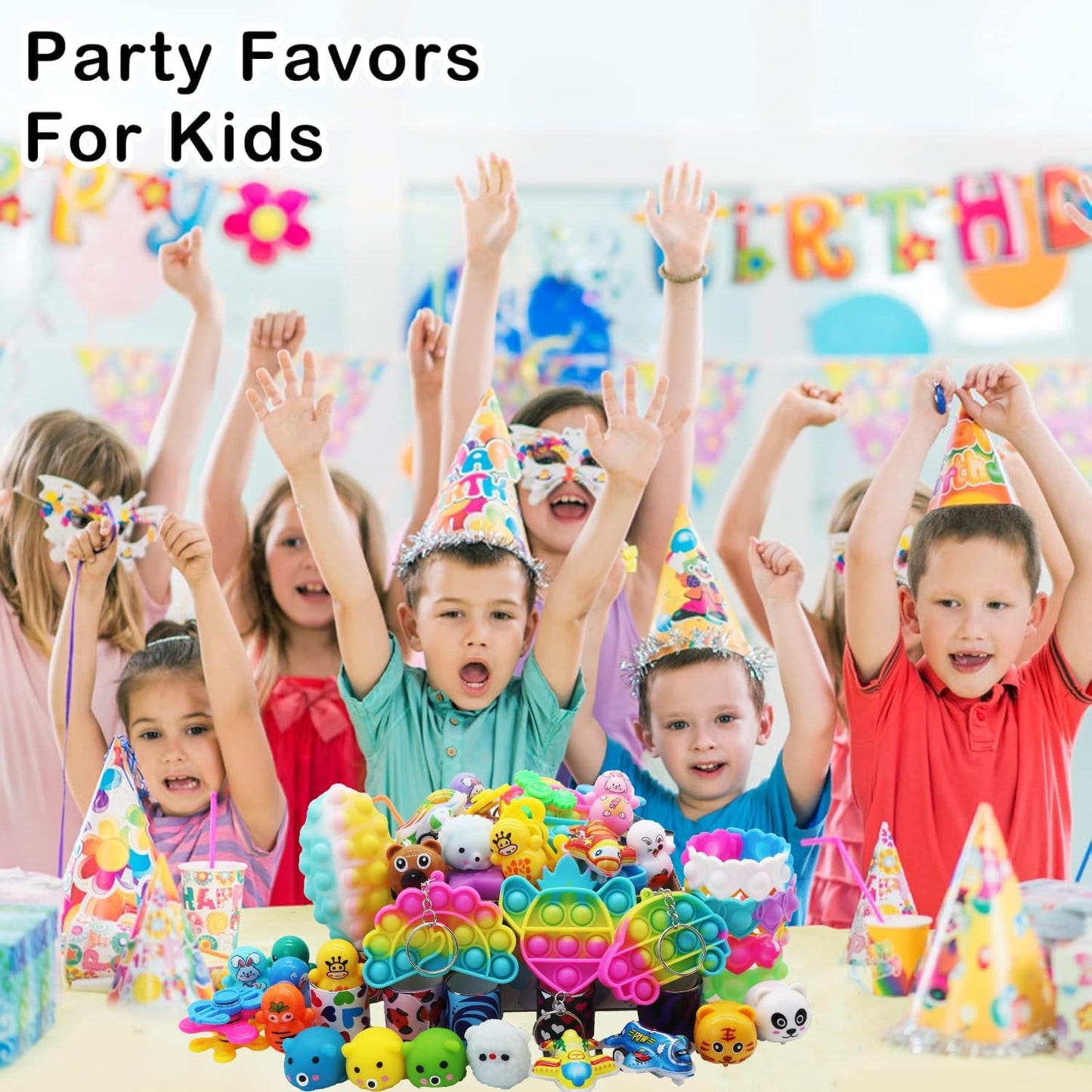 132 PCS Party Favors for Kids 8-12, Pinata Stuffers, Prizes Treasure Box Toys for Classroom, Goodie Bag Stuffers,Treasure Chest, Prize Box Toys, Pinata Filler